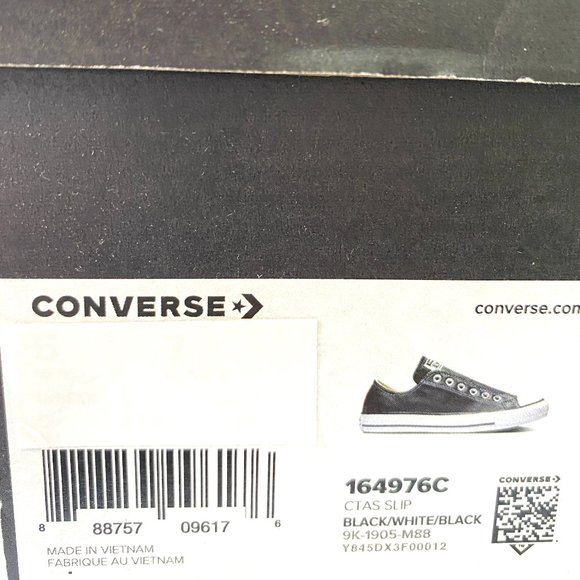 Converse Chuck Taylor AS SLIP Leather Black Women's Size 164976C - Picture 9 of 9